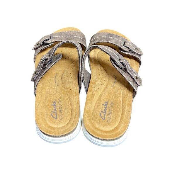 Clarks Collection April Dusk Bronze Metallic Sz 8.5 - Picture 3 of 4